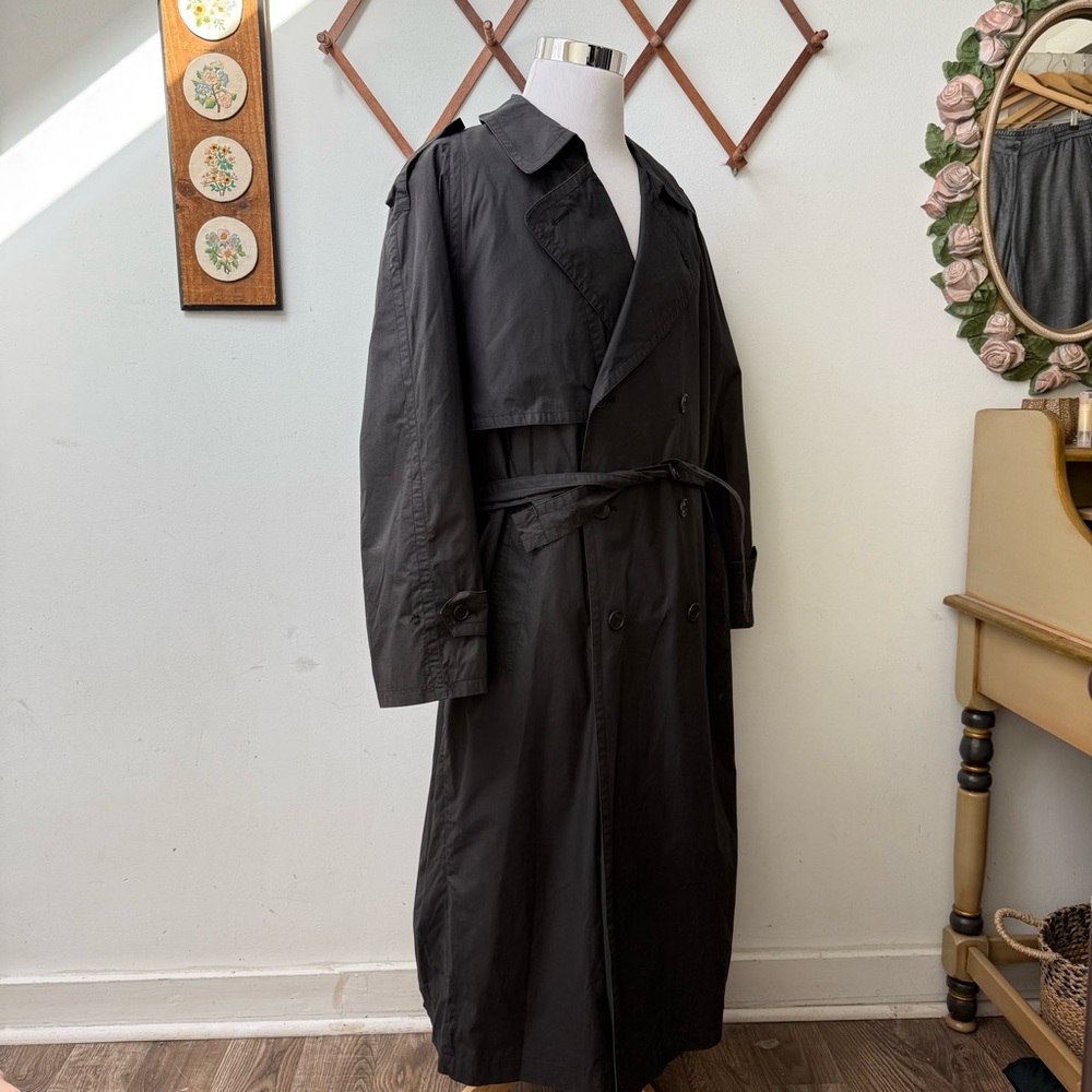 Pierre Cardin Vintage 90s Lined Belted Trench Coat - Picture 4 of 14